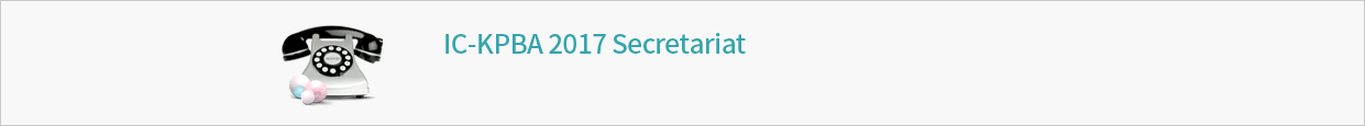 IC-KPBA 2017 Secretariat